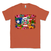 Copper Dominican Republic and Puerto Rico Flag Classic Tee - texasbilliewilder