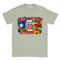Matcha Dominican Republic and Puerto Rico Flag Classic Tee - texasbilliewilder