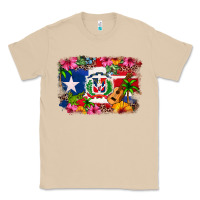 Mushroom Dominican Republic and Puerto Rico Flag Classic Tee - texasbilliewilder