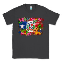 Smoke Dominican Republic and Puerto Rico Flag Classic Tee - texasbilliewilder