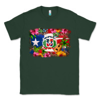 Sports Green Dominican Republic and Puerto Rico Flag Classic Tee - texasbilliewilder