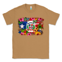 Toasted Coconut Dominican Republic and Puerto Rico Flag Classic Tee - texasbilliewilder