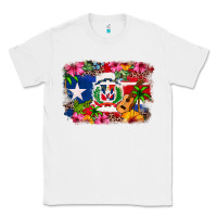 White Dominican Republic and Puerto Rico Flag Classic Tee - texasbilliewilder