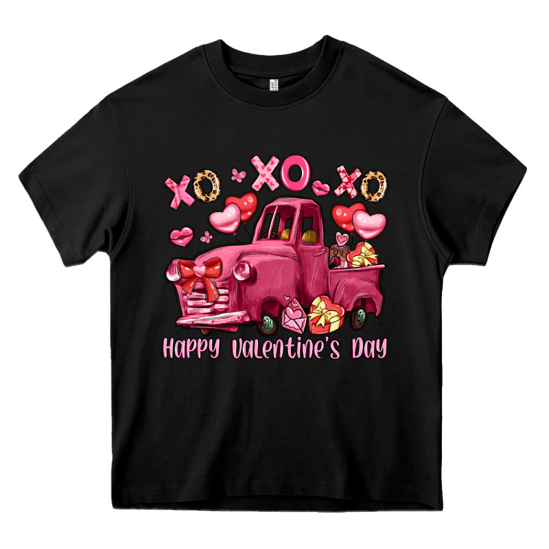 Xo Xo Xo Happy Valentine's Day Truck Heavy Core Tee by LillyAllenDesigns | Teevron