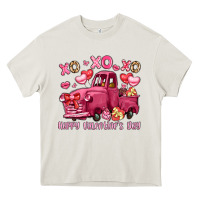 Cream xo xo xo happy valentine's day truck Heavy Core Tee - LillyAllenDesigns