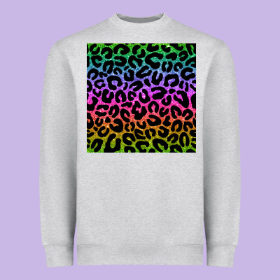 Leopard Glitter Seamless Pattern Heavyweight Sweatshirt Designed By Bundleandbundleshop