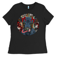 Black Black Angus Calf Christmas Ladies Tee - RanaPortraitStore