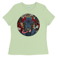 Matcha Black Angus Calf Christmas Ladies Tee - RanaPortraitStore