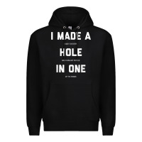 Black Funny Golf Shirts For Men Women Hole In One Golf Gag Gifts Premium Hoodie - minhPixels