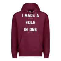 Burgundy Funny Golf Shirts For Men Women Hole In One Golf Gag Gifts Premium Hoodie - minhPixels