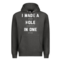 Charcoal Heather Funny Golf Shirts For Men Women Hole In One Golf Gag Gifts Premium Hoodie - minhPixels