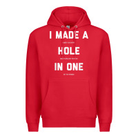 Red Funny Golf Shirts For Men Women Hole In One Golf Gag Gifts Premium Hoodie - minhPixels