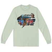 Matcha Police wife lightning bolt 4th of july Long Sleeve Tee - HowdyJamesFarm