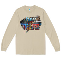 Mushroom Police wife lightning bolt 4th of july Long Sleeve Tee - HowdyJamesFarm
