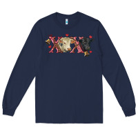 Navy xoxo charolais and black angus Long Sleeve Tee - RanaPortraitStore