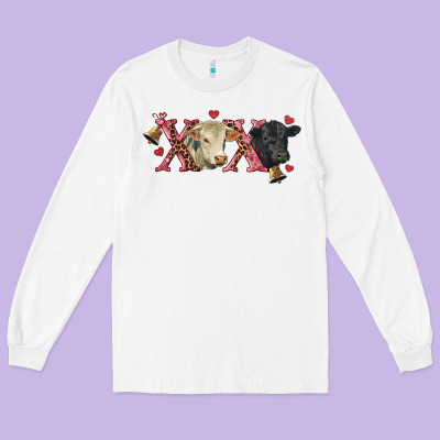 Xoxo Charolais And Black Angus Long Sleeve Tee Designed By Ranaportraitstore