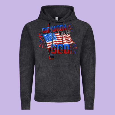 One Nation Under God Vintage Hoodie Designed By Cowgirlartshop