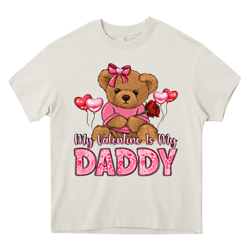 My Valentine Is My Daddy Heavy Core Tee by LillyAllenDesigns | Teevron