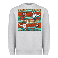 Heather Grey western aztec bull skull stars seamless pattern Heavyweight Sweatshirt - BundleAndBundleShop