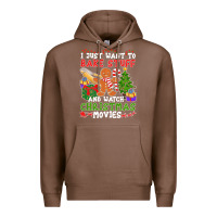 Chestnut I Just Want To Bake Stuff And Watch Christmas Movies Premium Hoodie - minhPixels