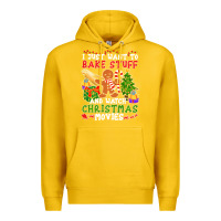 Lemon I Just Want To Bake Stuff And Watch Christmas Movies Premium Hoodie - minhPixels