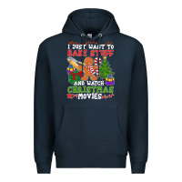 Navy I Just Want To Bake Stuff And Watch Christmas Movies Premium Hoodie - minhPixels