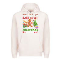 Pale Pink I Just Want To Bake Stuff And Watch Christmas Movies Premium Hoodie - minhPixels