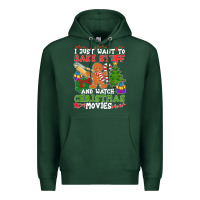Sports Green I Just Want To Bake Stuff And Watch Christmas Movies Premium Hoodie - minhPixels