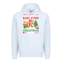 White I Just Want To Bake Stuff And Watch Christmas Movies Premium Hoodie - minhPixels