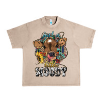 French Oak Just a little moody baby cow Urban Heavy Tee - HowdyJamesFarm