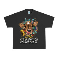 Pigment Black Just a little moody baby cow Urban Heavy Tee - HowdyJamesFarm
