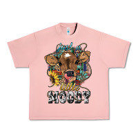 Salmon Just a little moody baby cow Urban Heavy Tee - HowdyJamesFarm