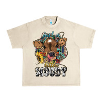 Sandshell Just a little moody baby cow Urban Heavy Tee - HowdyJamesFarm