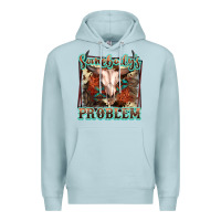 Blue Mist Somebody's Problem Bull Skull Premium Hoodie - FaDigitalArtStudio