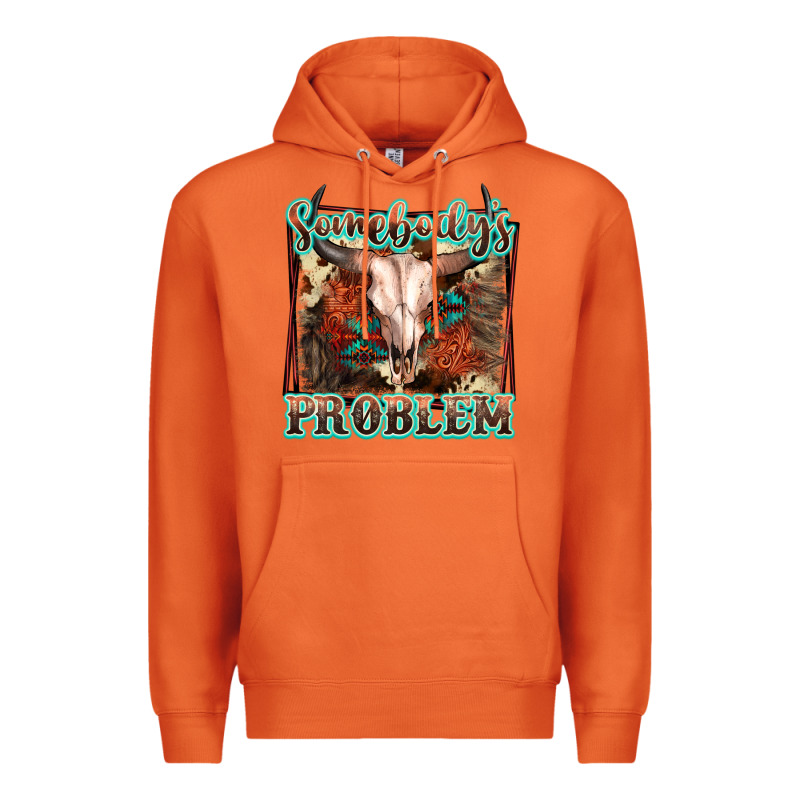 Somebody's Problem Bull Skull Premium Hoodie by FaDigitalArtStudio | Teevron