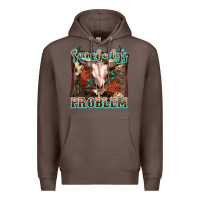 Coffee Somebody's Problem Bull Skull Premium Hoodie - FaDigitalArtStudio