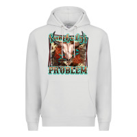 Dove Grey Somebody's Problem Bull Skull Premium Hoodie - FaDigitalArtStudio