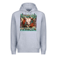 Heather Grey Somebody's Problem Bull Skull Premium Hoodie - FaDigitalArtStudio