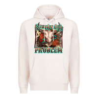 Pale Pink Somebody's Problem Bull Skull Premium Hoodie - FaDigitalArtStudio