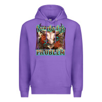 Purple Somebody's Problem Bull Skull Premium Hoodie - FaDigitalArtStudio