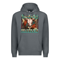 Rock Somebody's Problem Bull Skull Premium Hoodie - FaDigitalArtStudio