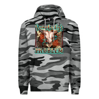Slate Camo Somebody's Problem Bull Skull Premium Hoodie - FaDigitalArtStudio