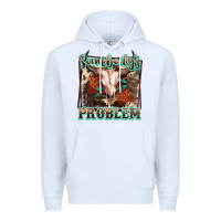 White Somebody's Problem Bull Skull Premium Hoodie - FaDigitalArtStudio