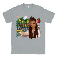 Heather Grey black teacher magic with afro Classic Tee - NancyCooperArtShop