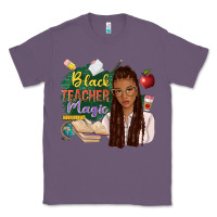 Lavender black teacher magic with afro Classic Tee - NancyCooperArtShop