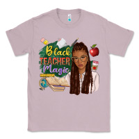 Lilac black teacher magic with afro Classic Tee - NancyCooperArtShop