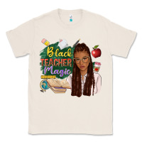 Natural black teacher magic with afro Classic Tee - NancyCooperArtShop