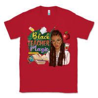 Red black teacher magic with afro Classic Tee - NancyCooperArtShop
