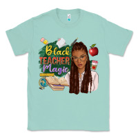 Seafoam black teacher magic with afro Classic Tee - NancyCooperArtShop