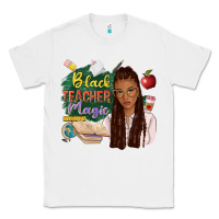 White black teacher magic with afro Classic Tee - NancyCooperArtShop